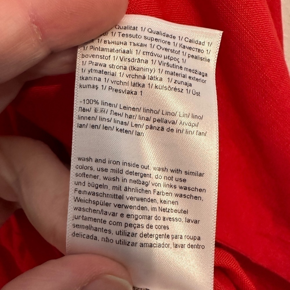 Escada Sport 100% Linen Red Jacket Coat Size EU 42 Large - Picture 13 of 16